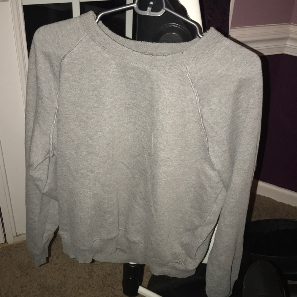 grey crew neck sweatshirt from aerie